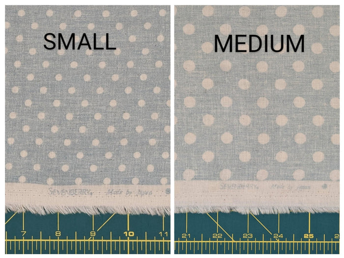 Sevenberry - Medium Polka Dot Cotton Double Gauze - Baby Blue