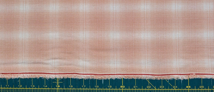 NEW Japanese yarn dyed ombre plaid cotton fabric SY10630S A pink