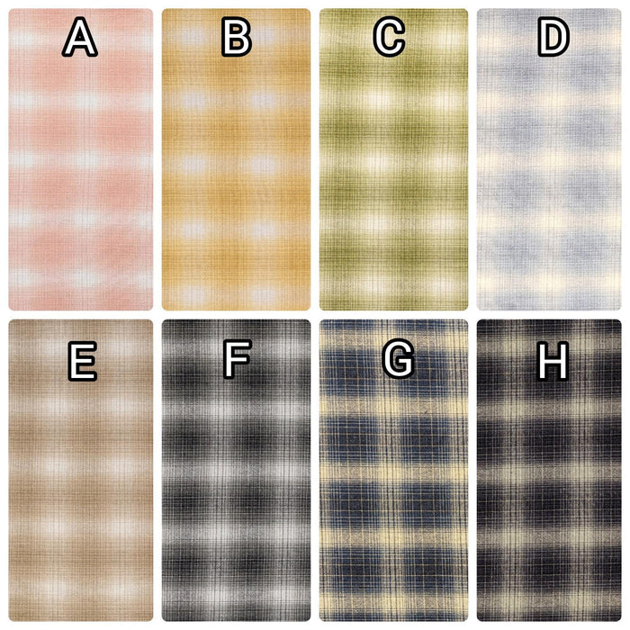 NEW Japanese yarn dyed ombre plaid cotton fabric SY10630S A pink