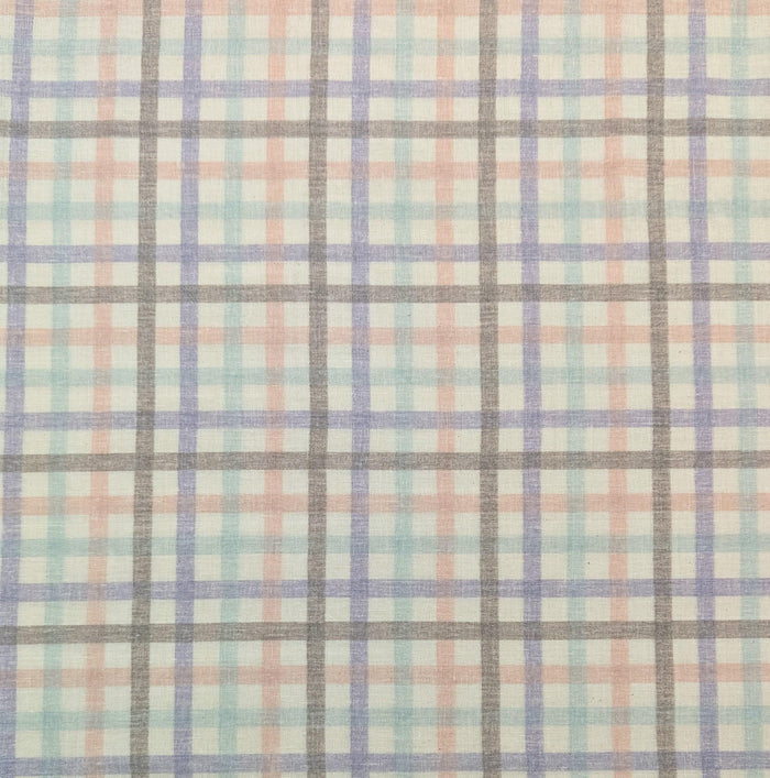Sevenberry - Plaid Cotton Double Gauze - Black Purple Pink