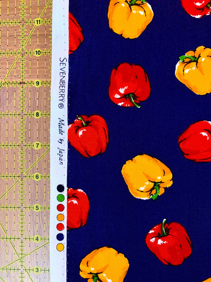 Sevenberry - SALE Bell Peppers Cotton Oxford - Blue Red Orange Yellow