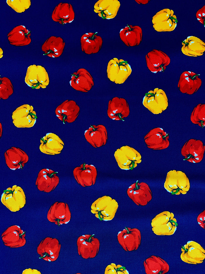 Sevenberry - SALE Bell Peppers Cotton Oxford - Blue Red Orange Yellow