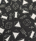 Sevenberry - SALE Geometry Cotton Fabric - Black Gray