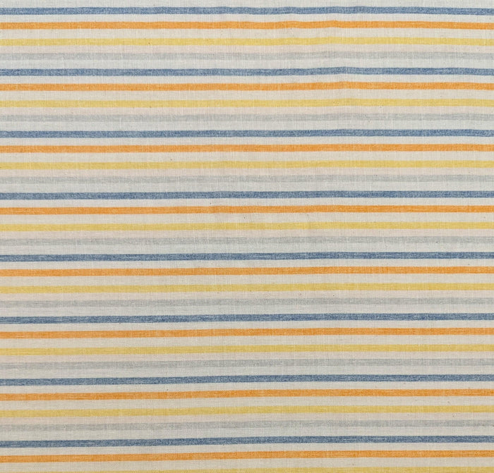 Sevenberry - Striped Cotton Double Gauze - Blue Orange Yellow