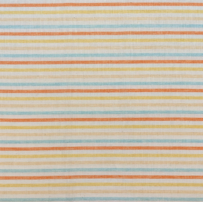 Sevenberry - Striped Cotton Double Gauze - Orange Yellow Blue