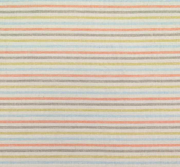 Sevenberry - Striped Cotton Double Gauze - Red Green Gray Blue