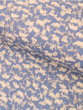 Sevenberry - Tiny African Animals Cotton Double Gauze Fabric - Blue