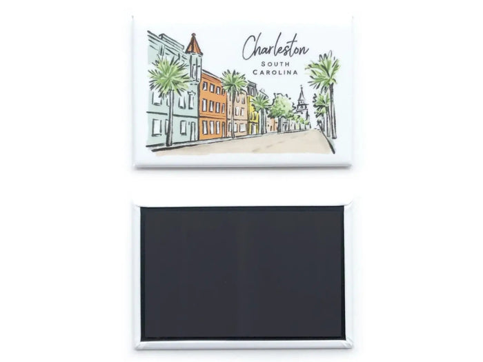 Texture Design Co. sherbet streets magnet front and back