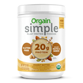 Front of Simple Organic Plant-Based Protein Powder - Peanut Butter  Flavor in the 1.25lb Canister Size