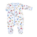 Snow Ready! Blue Printed Footie