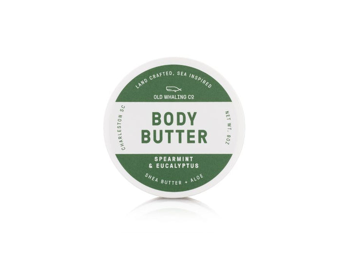Old Whaling Co Spearmint & Eucalyptus Body Butter handmade in Charleston, South Carolina