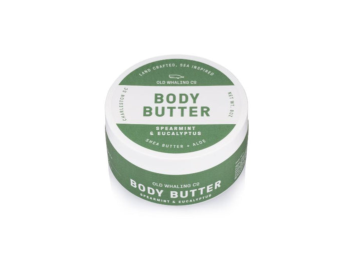 Old Whaling Co Spearmint & Eucalyptus Body Butter handmade in Charleston, South Carolina