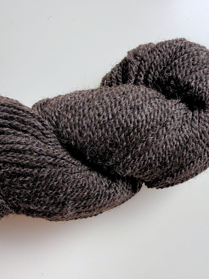 Spoiled Sheep - Suffolk/Finn/Merino Wool Yarn 200yd - Lainie #17 Charcoal Gray