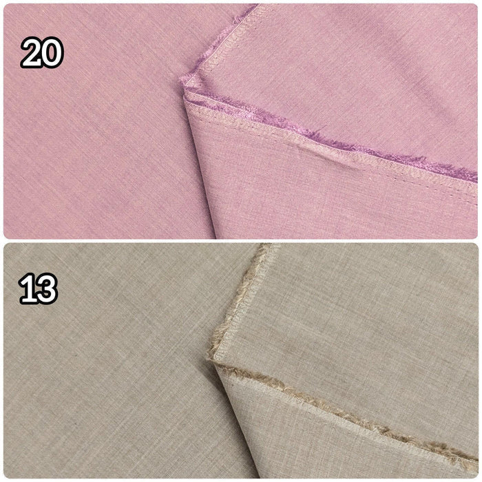 Sunwell - Organic Yarn Dyed Heathered Chambray Cotton/Tencel Fabric - Gray