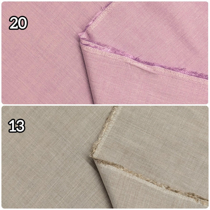 Sunwell - Organic Yarn Dyed Heathered Cotton/Tencel Chambray - Light Lavender
