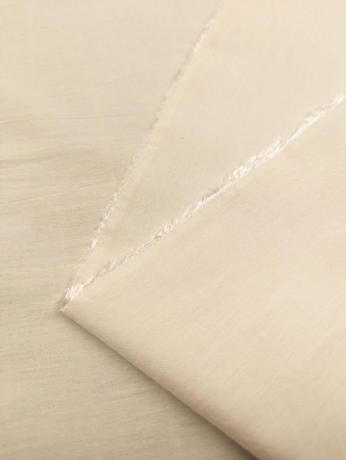 Sunwell - Organic Yarn Dyed Heathered Chambray Cotton/Tencel Fabric - Solid Beige