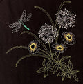 Sylvia Pippen - Queen Anne's Lace Pre-Printed Sashiko Cotton Panel - Black