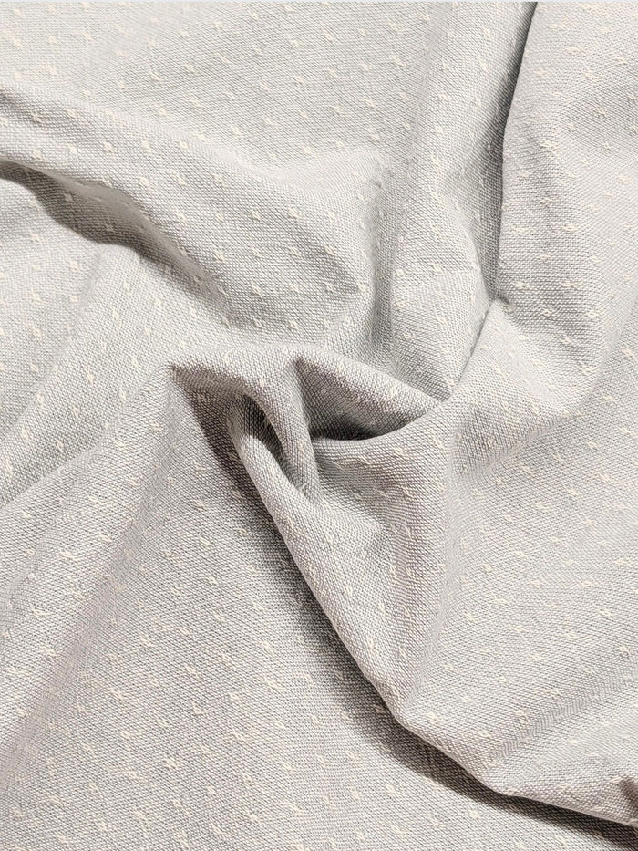 Textile Pantry - Chambray Dot Yarn Dyed Cotton Fabric - Pale Blue & Gray