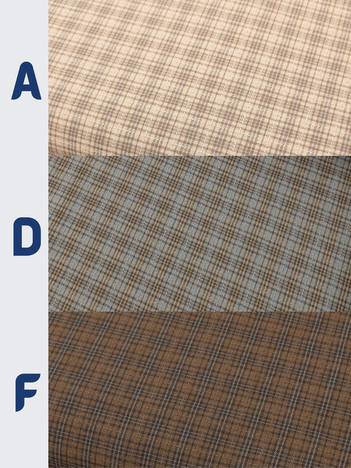 Textile Pantry - Check Plaid Yarn Dyed Cotton Fabric - Brown