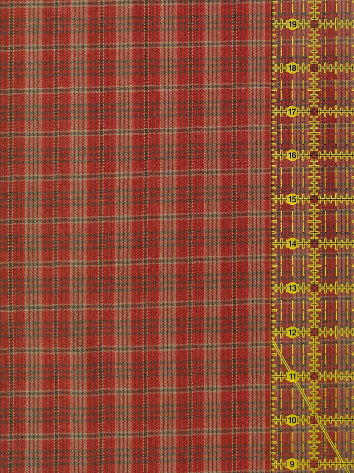 Textile Pantry - Check Plaid Yarn Dyed Cotton Fabric - Red