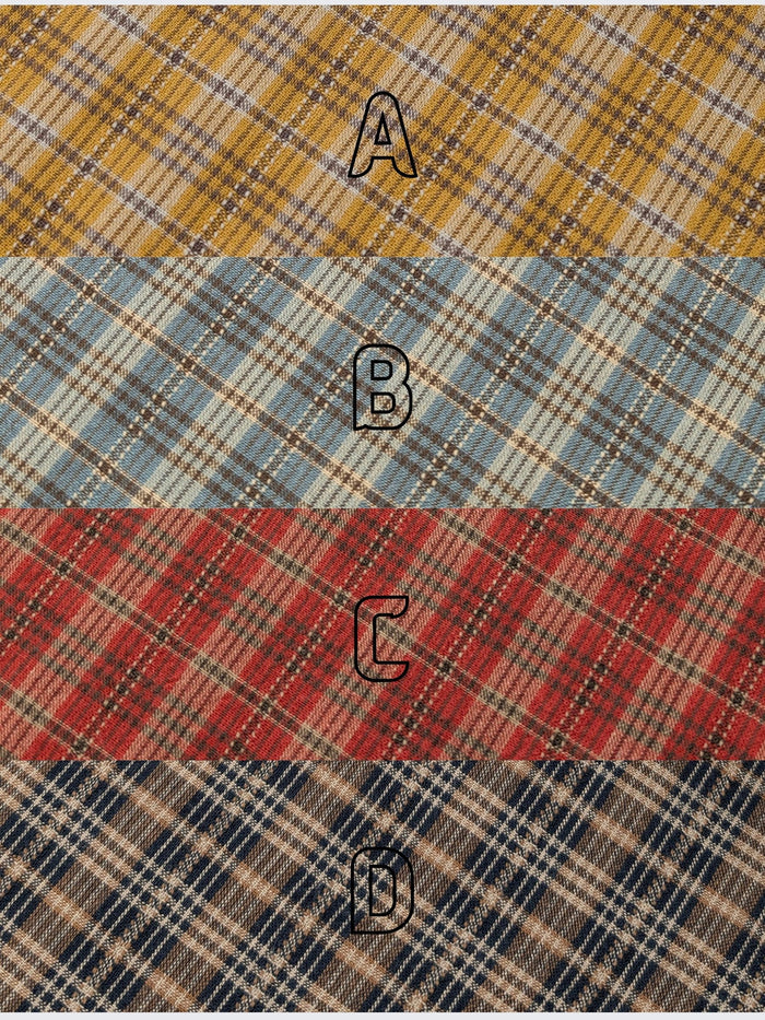 Textile Pantry - Check Plaid Yarn Dyed Cotton Fabric - Red