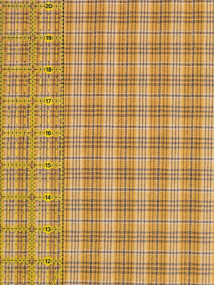Textile Pantry - Check Plaid Yarn Dyed Cotton Fabric - Yellow