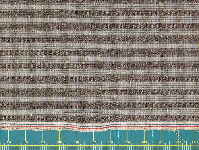 Textile Pantry - Junko Matsuda Yarn Dyed Plaid Cotton Fabric - Blue and Gray