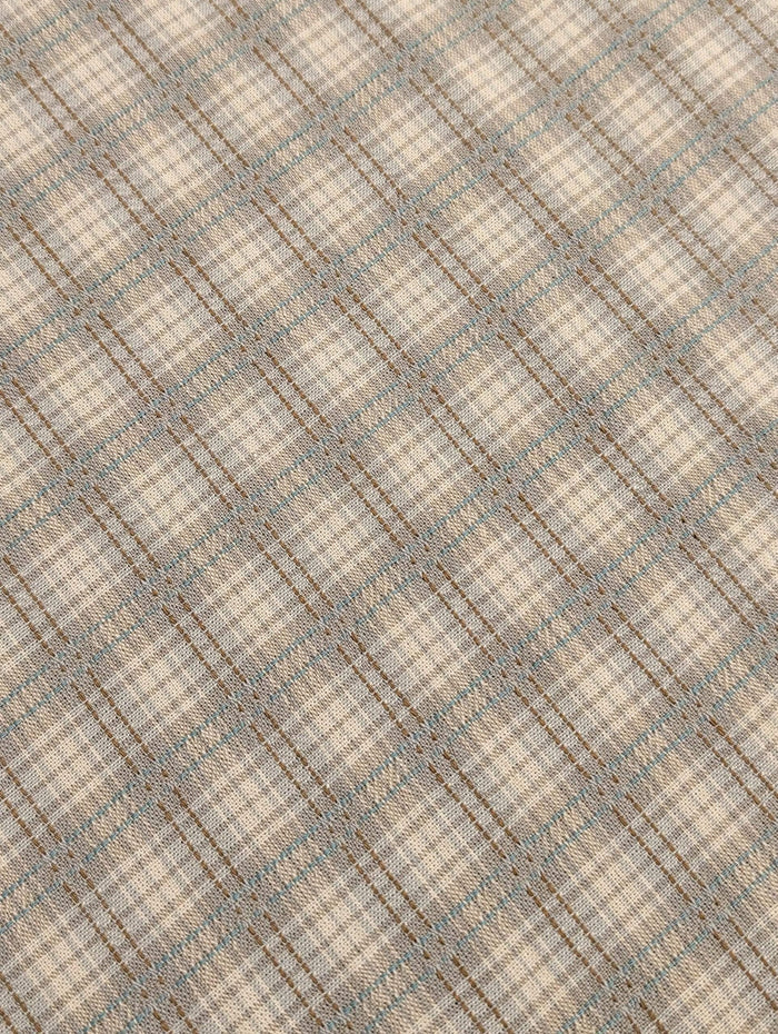 Textile Pantry - Junko Matsuda Yarn Dyed Plaid Cotton Fabric - White and Gray