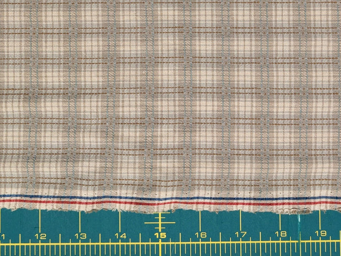 Textile Pantry - Junko Matsuda Yarn Dyed Plaid Cotton Fabric - White and Gray