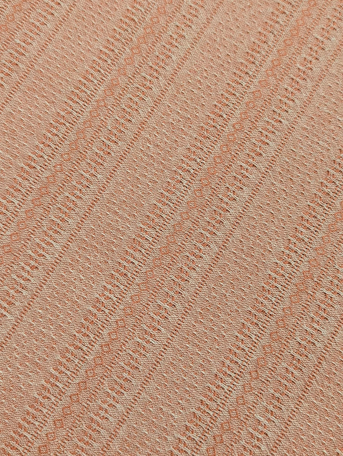 Textile Pantry - Junko Matsuda Yarn Dyed Textured Cotton Fabric - Coral