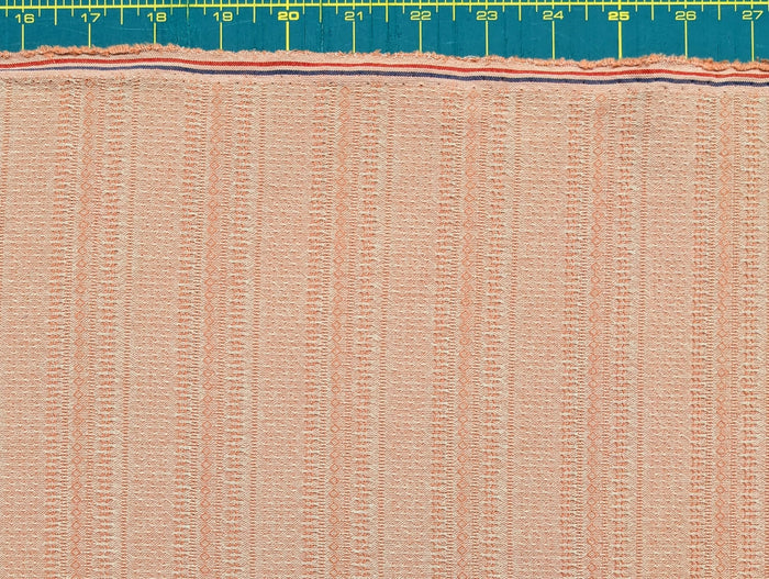 Textile Pantry - Junko Matsuda Yarn Dyed Textured Cotton Fabric - Coral
