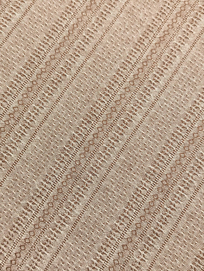 Textile Pantry - Junko Matsuda Yarn Dyed Textured Cotton Fabric - Pale Brown