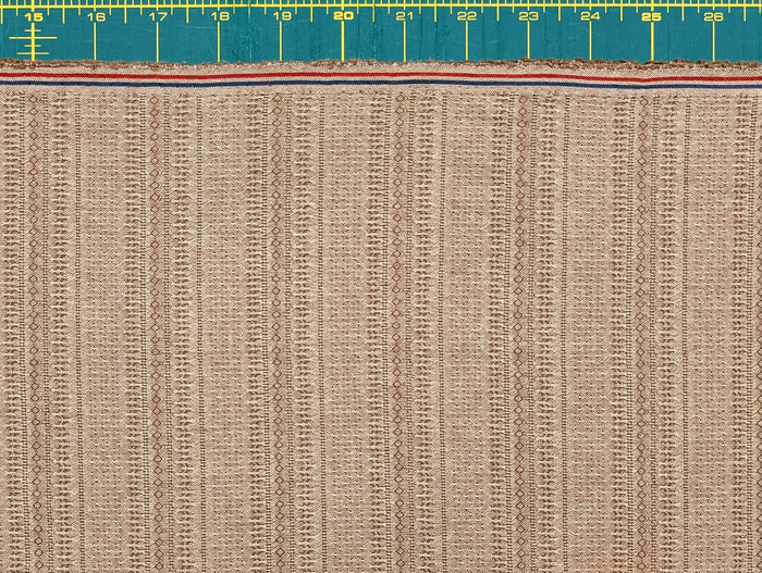 Textile Pantry - Junko Matsuda Yarn Dyed Textured Cotton Fabric - Pale Brown
