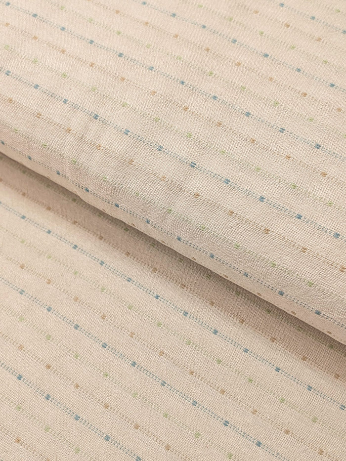 Textile Pantry - Lined Yarn Dyed Cotton Taupe Fabric - Beige