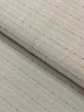 Textile Pantry - Lined Yarn Dyed Cotton Taupe Fabric - Blue