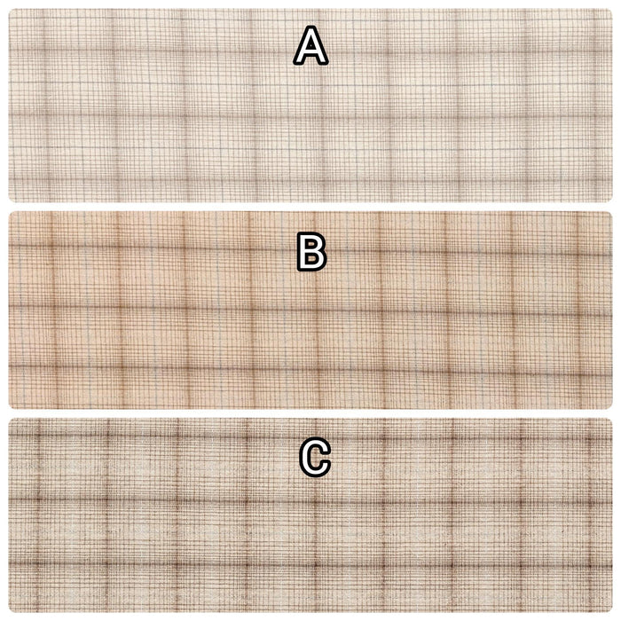 Junko Matsuda yarn dyed plaid Japanese cotton fabric Y25-0217 C light brown