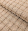 Junko Matsuda yarn dyed plaid Japanese cotton fabric Y25-0217 B tan