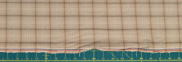 Junko Matsuda yarn dyed plaid Japanese cotton fabric Y25-0217 B tan