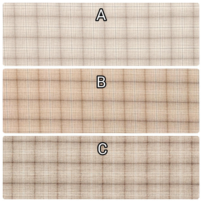 Junko Matsuda yarn dyed plaid Japanese cotton fabric Y25-0217 B tan