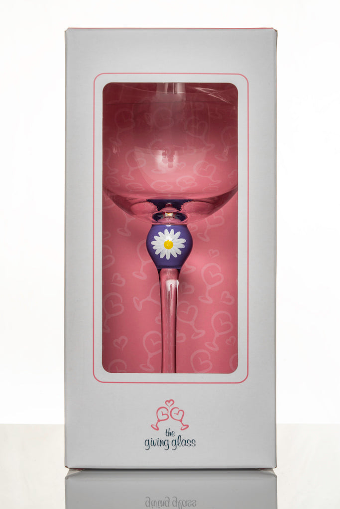 The Giving Glass Daisy — close up showing daisy design