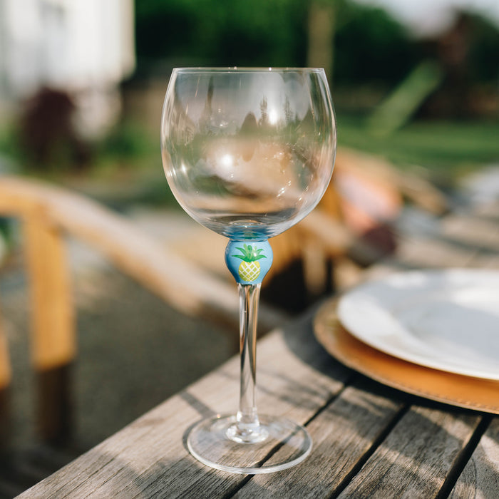 The Giving Glass Pineapple wine glass — tropical gift, portion donated to charity