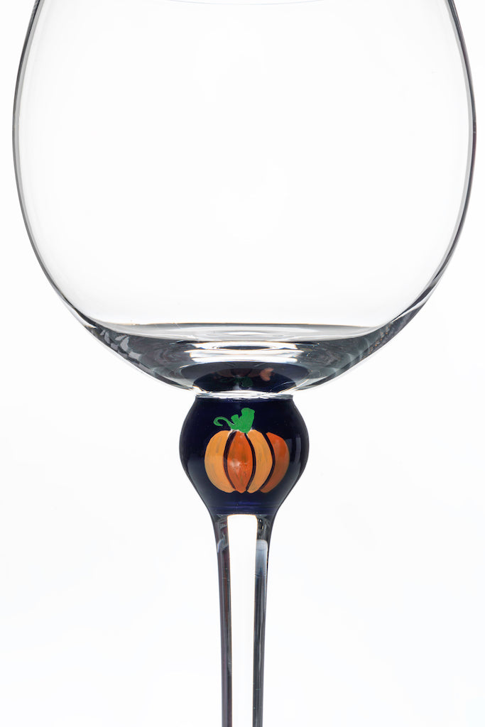 The Giving Glass Pumpkin — lifestyle shot on table