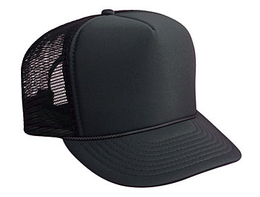 Personalized trucker hat — shown from side angle