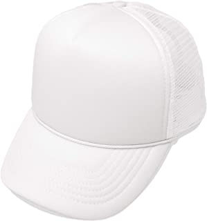 Personalized trucker hat — back view showing closure