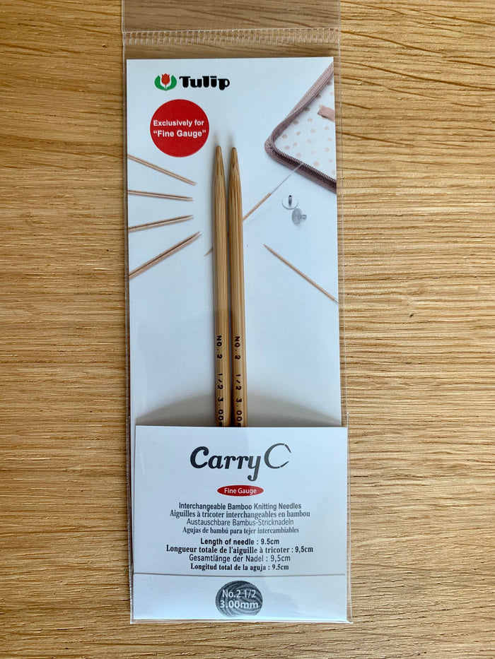 Tulip - CarryC Fine Gauge Interchangeable Bamboo Knitting Needles - Various Sizes