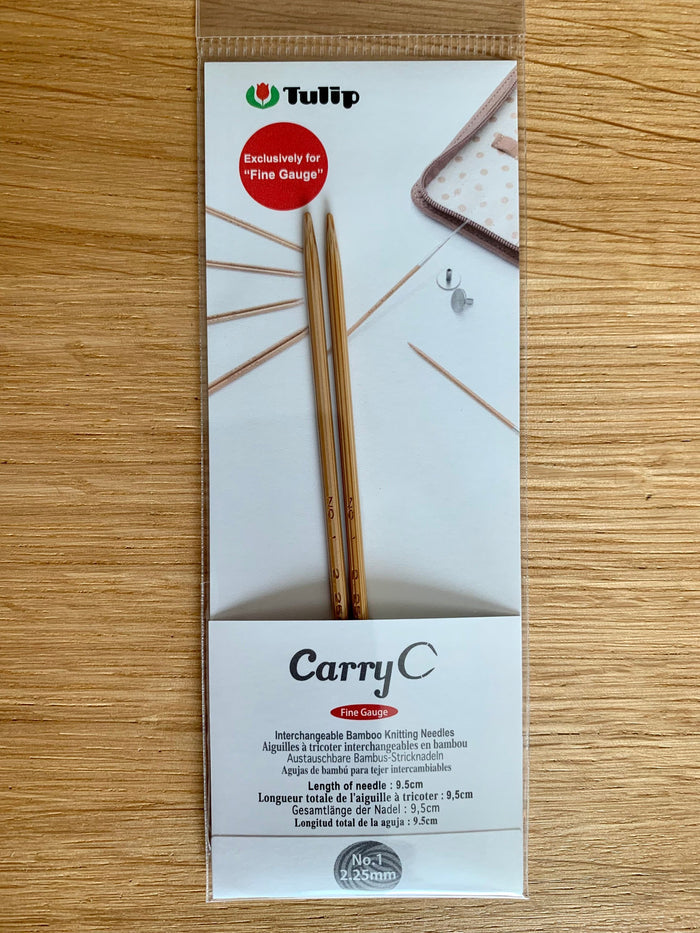 Tulip - CarryC Fine Gauge Interchangeable Bamboo Knitting Needles - Various Sizes