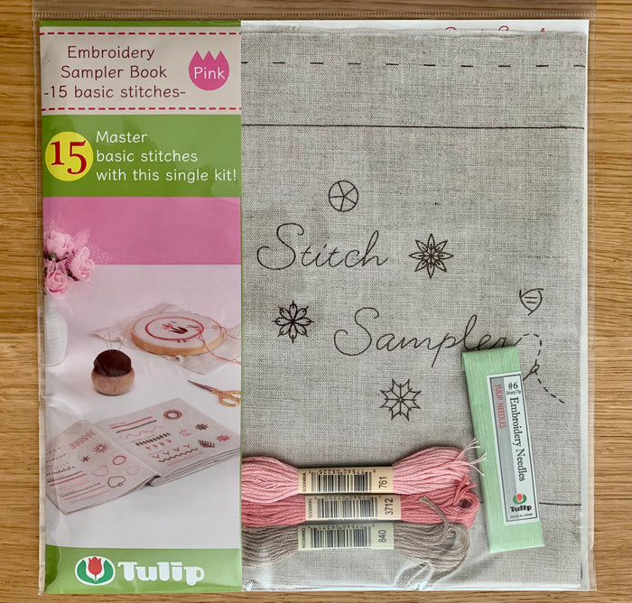 Tulip - Embroidery Sampler Book 15 Basic Stitches Pink