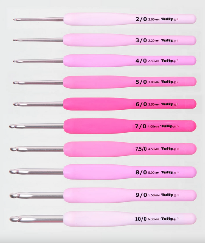 Tulip - "Etimo" Rose Cushion Grip Crochet Hooks Set - Large