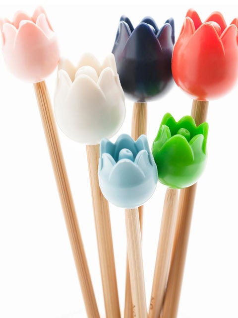 Tulip - Point Protectors Amicolle Knitting Accessories Size Large - Navy/White/Orange