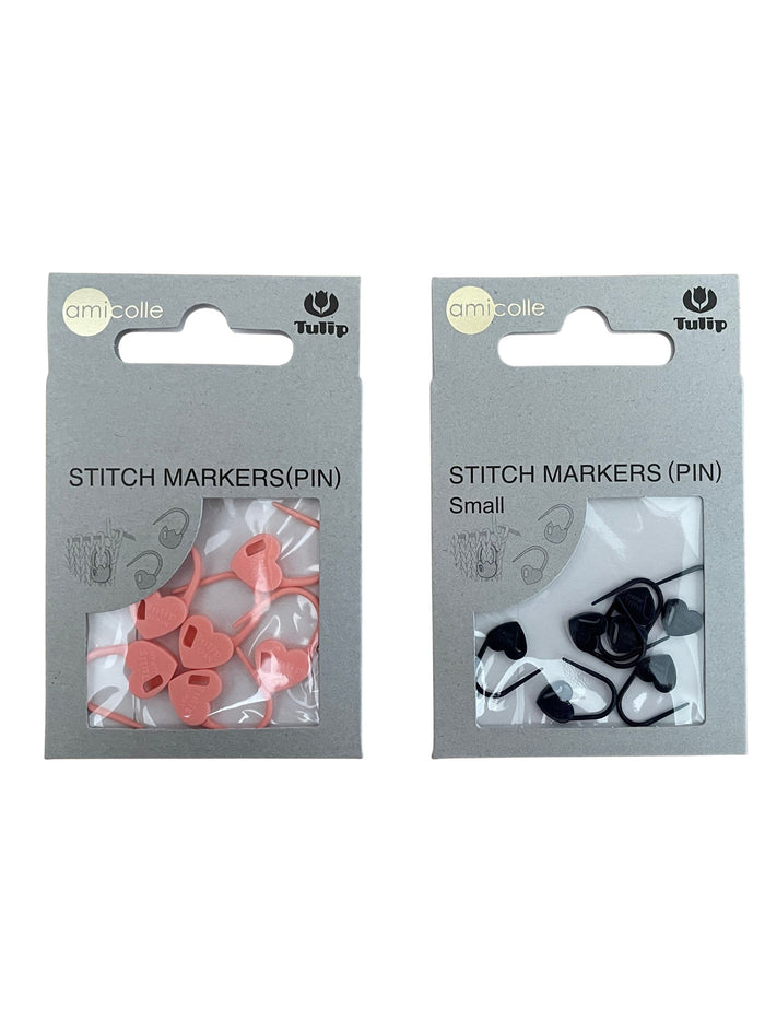 Tulip - Small "Heart" Stitch Marker Pin Amicolle Knitting Accessories - White
